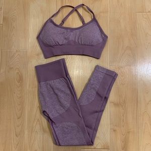 Never Worn JetJoy Lavender Two Piece Yoga Set